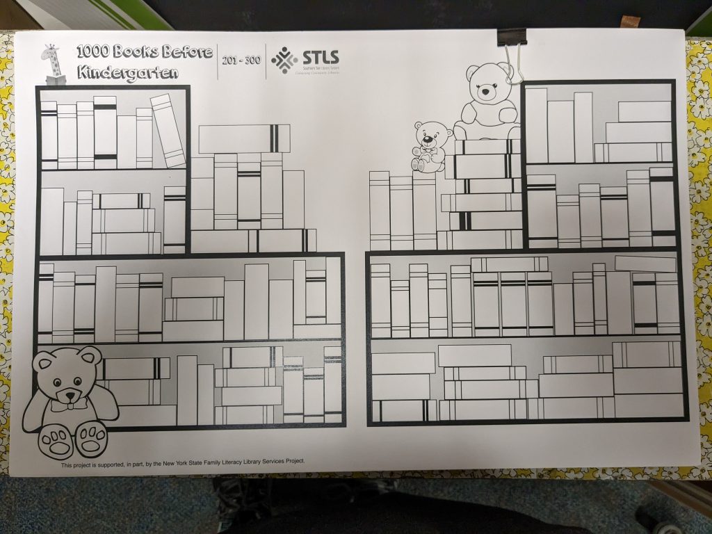 Paper with book to color