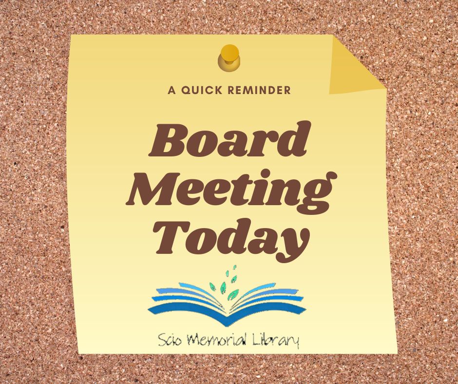 Post it note that says Board Meeting Today