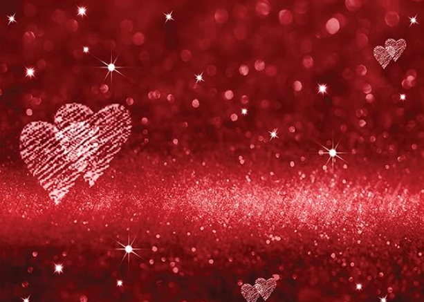 Photo backdrop: Red hear valentine's day