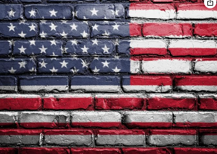 Photo backdrop: American Flag